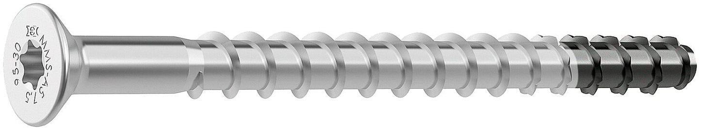 Vis à béton et maçonnerie Multi-Monti à tête fraisée A4 7,5 x 105 mm, paquet de 50