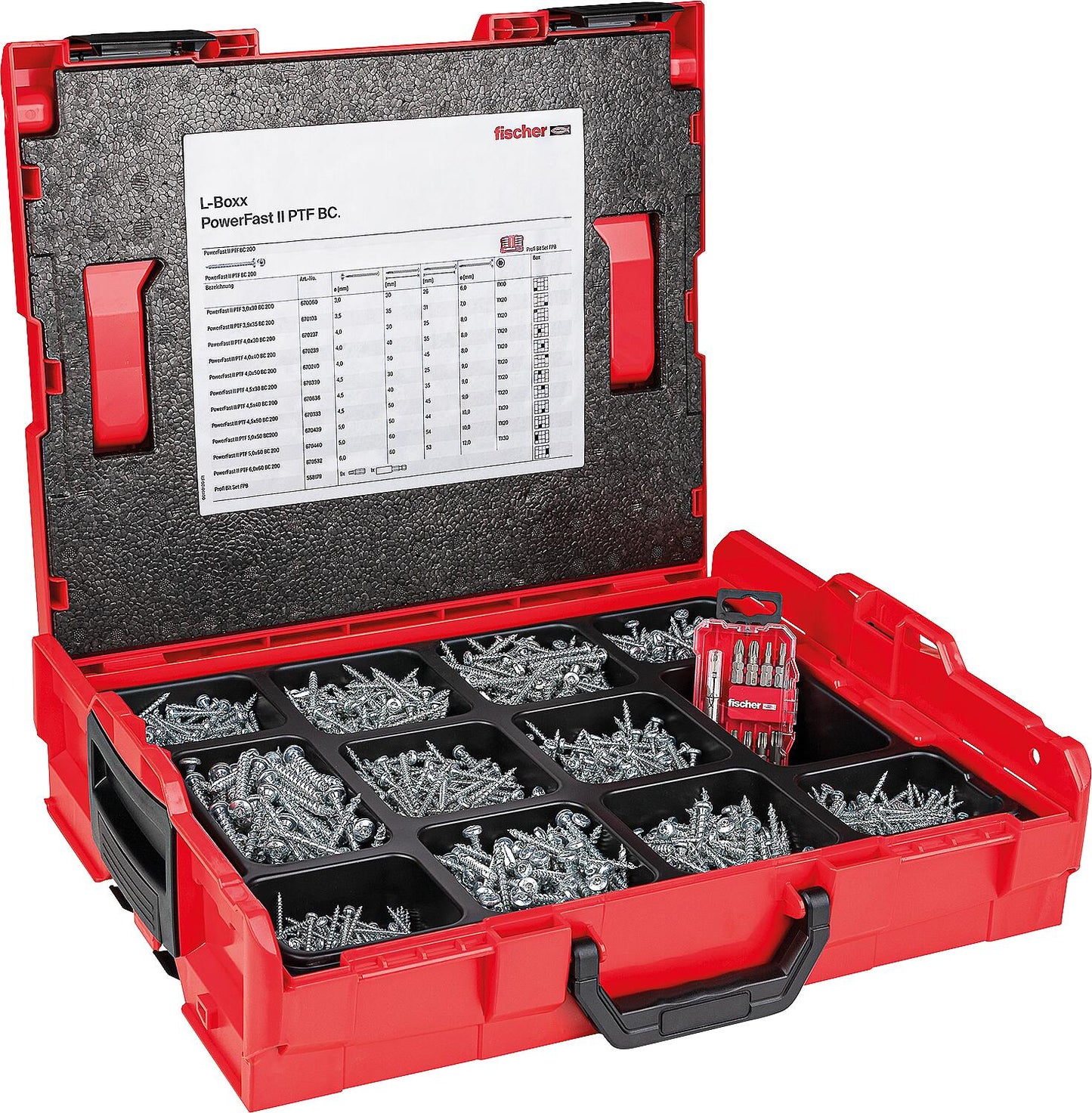 Screw assortment, L-Boxx 102, Power-Fast II, PanHead, 1811 pieces