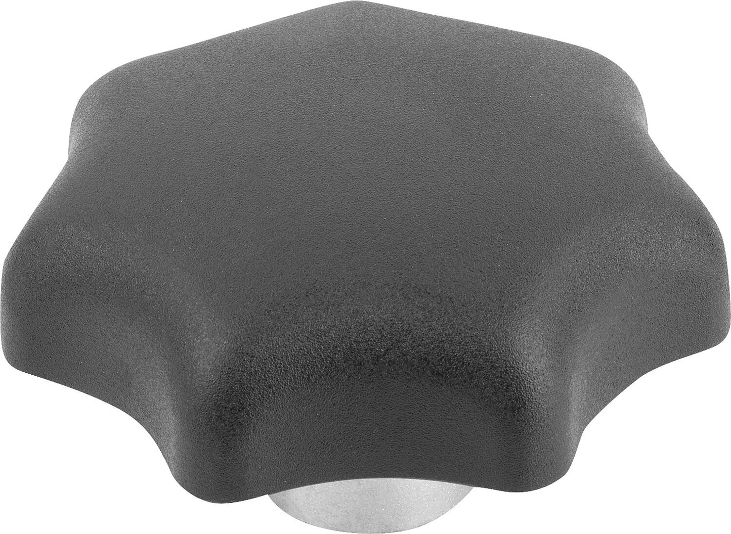 Bouton étoile à filetage intérieur M16, douille en acier saillante, forme K