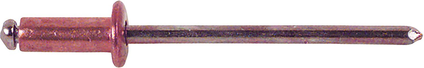 rivets aveugles cuivre/acier, standard, tête ronde plate