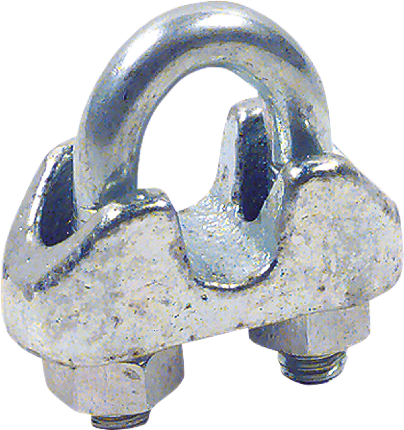 Wire rope clamps, formerly DIN 741, galvanized, maximum rope diameter: 16 mm