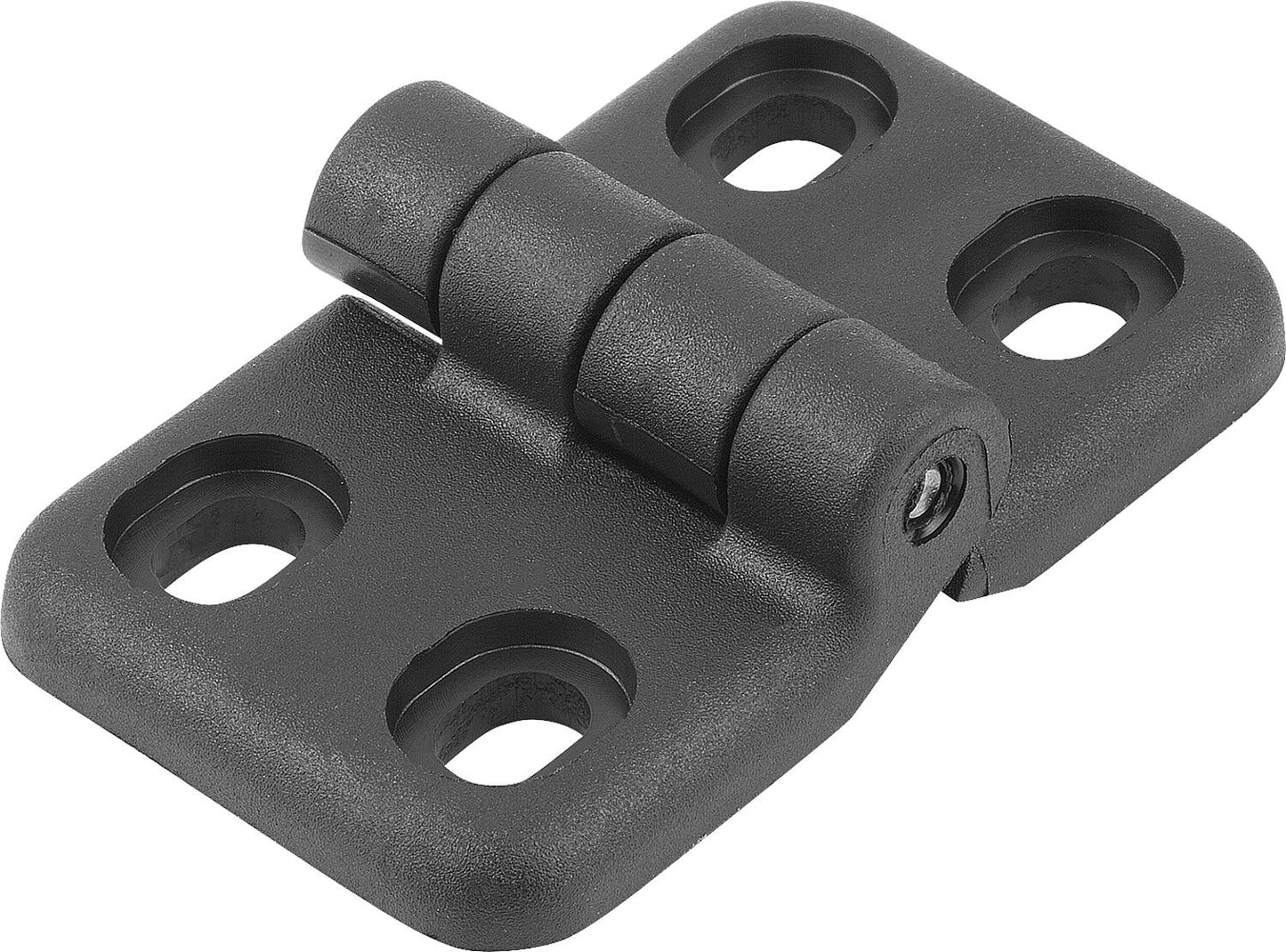 Hinges, plastic, slotted holes, center-to-center distance 40 mm, 1 piece
