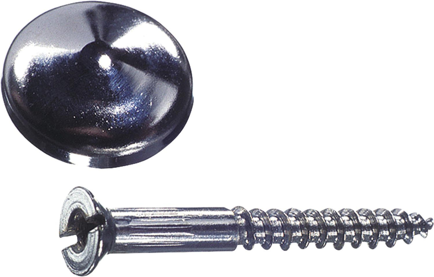Spiegelschraube mit Messing-Kopf