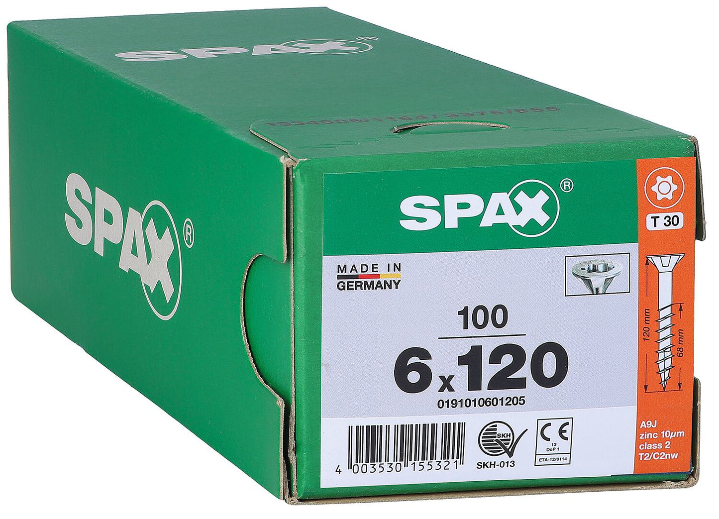 SPAX® WIROX® countersunk screw, partial thread, T-STAR Plus, ø 6.0 x 300 mm, pack of 100