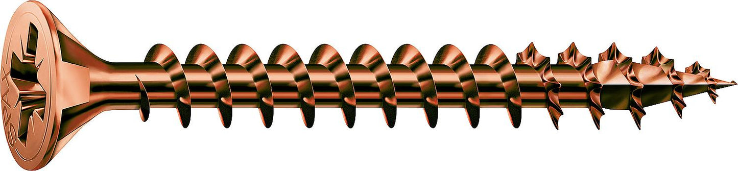 Countersunk screw, burnished C1A, fully threaded, Phillips head, Ø3.5x40mm, pack of 1000