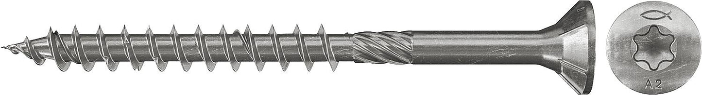 Chipboard screws Power-Fast 5.0x120 SK A2 TG TX, pack of 100