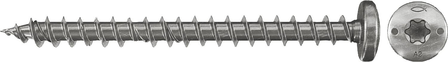 Chipboard screws Power-Fast 4.5x40 HK A2 VG TX, pack of 100