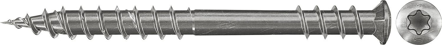 Terrassenschrauben Power-Fast 5,5x80 SK A2 TX VPE 200