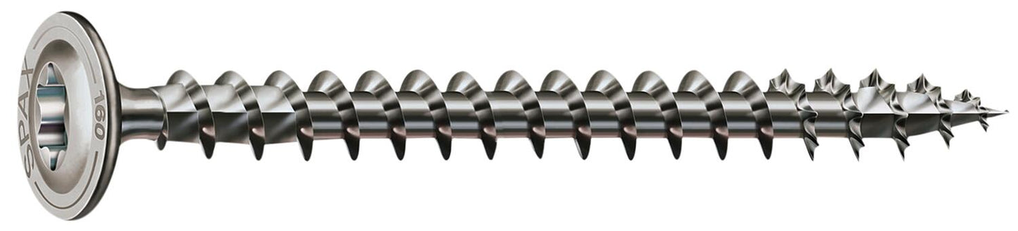 SPAX® stainless steel A2 countersunk head screw, partial thread, T-STAR Plus, ø 6.0 x 140 mm, pack of 100