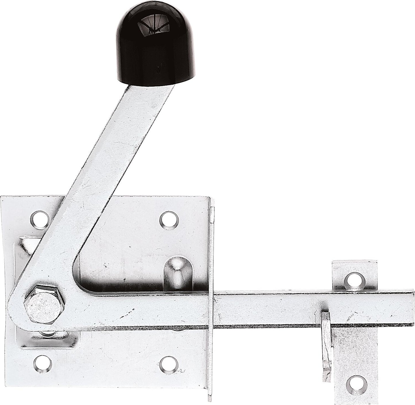 Garden gate latch 80x80mm, electro-galvanized, thick-film passivated