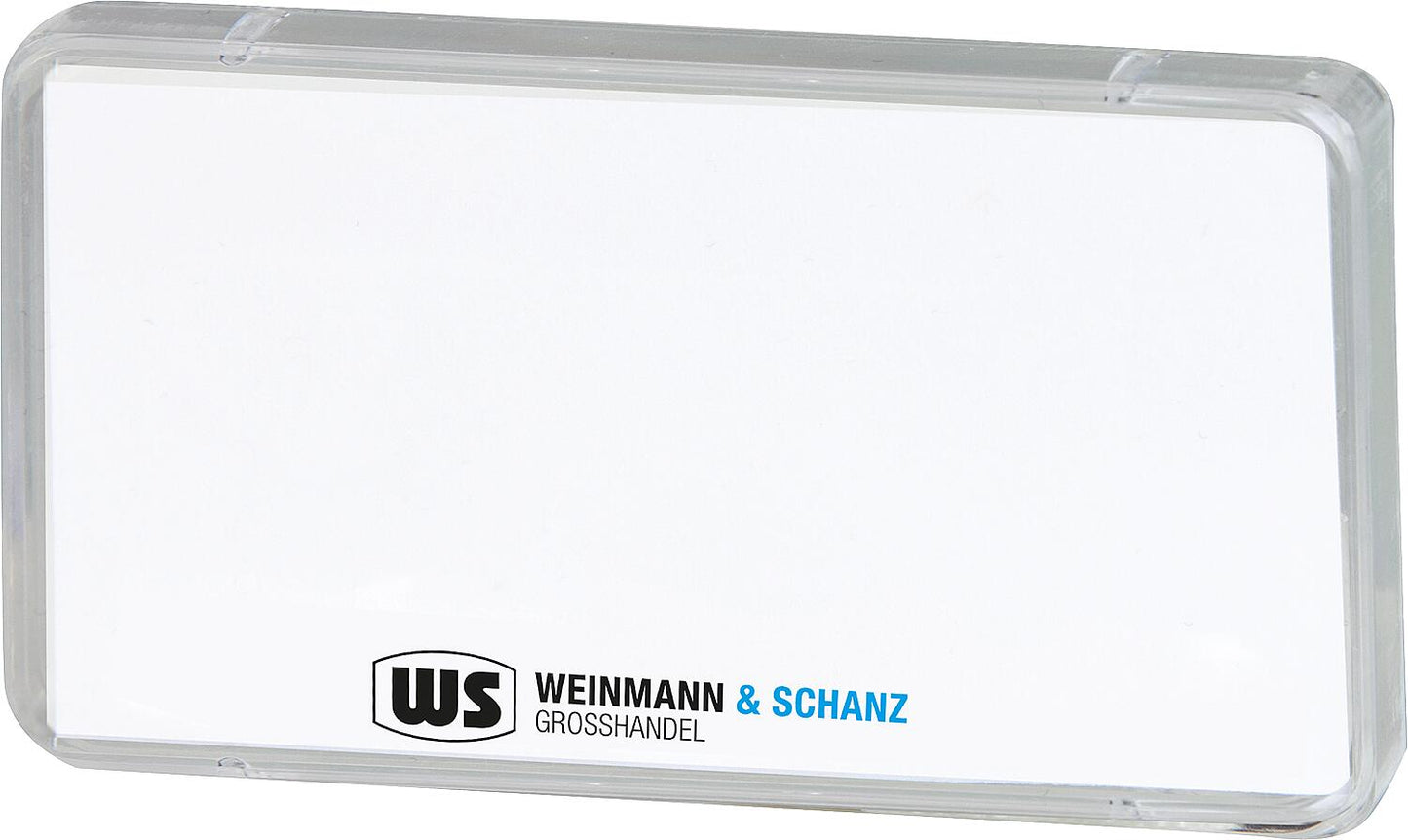 WS sign holder made of plastic, base carrier, cover, blank label 70x37mm, pack size = 10 pieces.