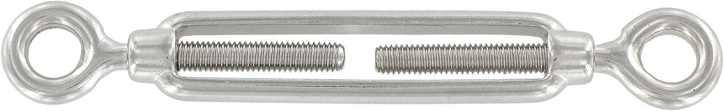 Stainless steel A4 turnbuckle with 2 eyelets, M12
