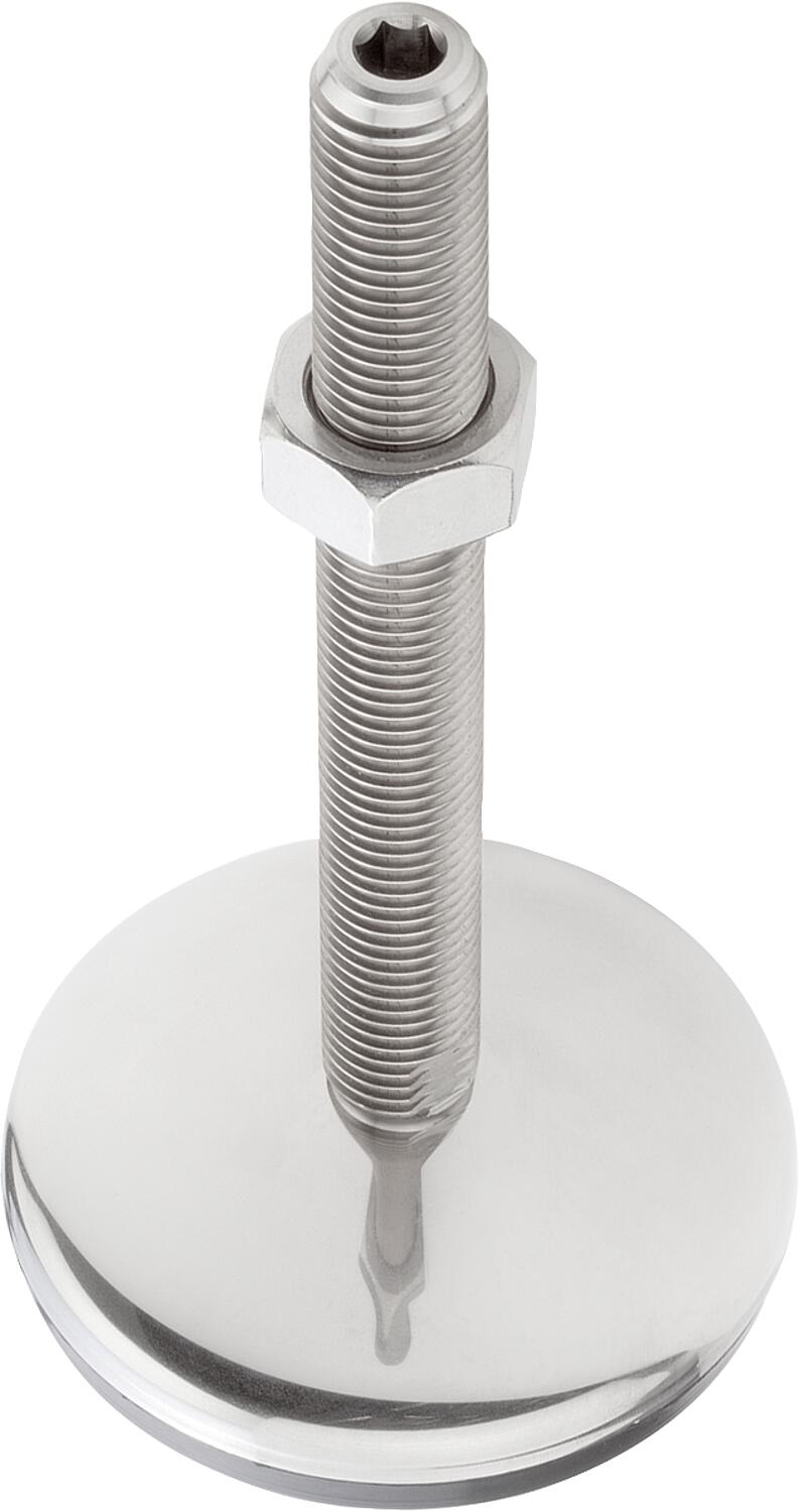STELLFUss MIT INNENSECHSKANT M24X150,FORM:C STAHL, D=120