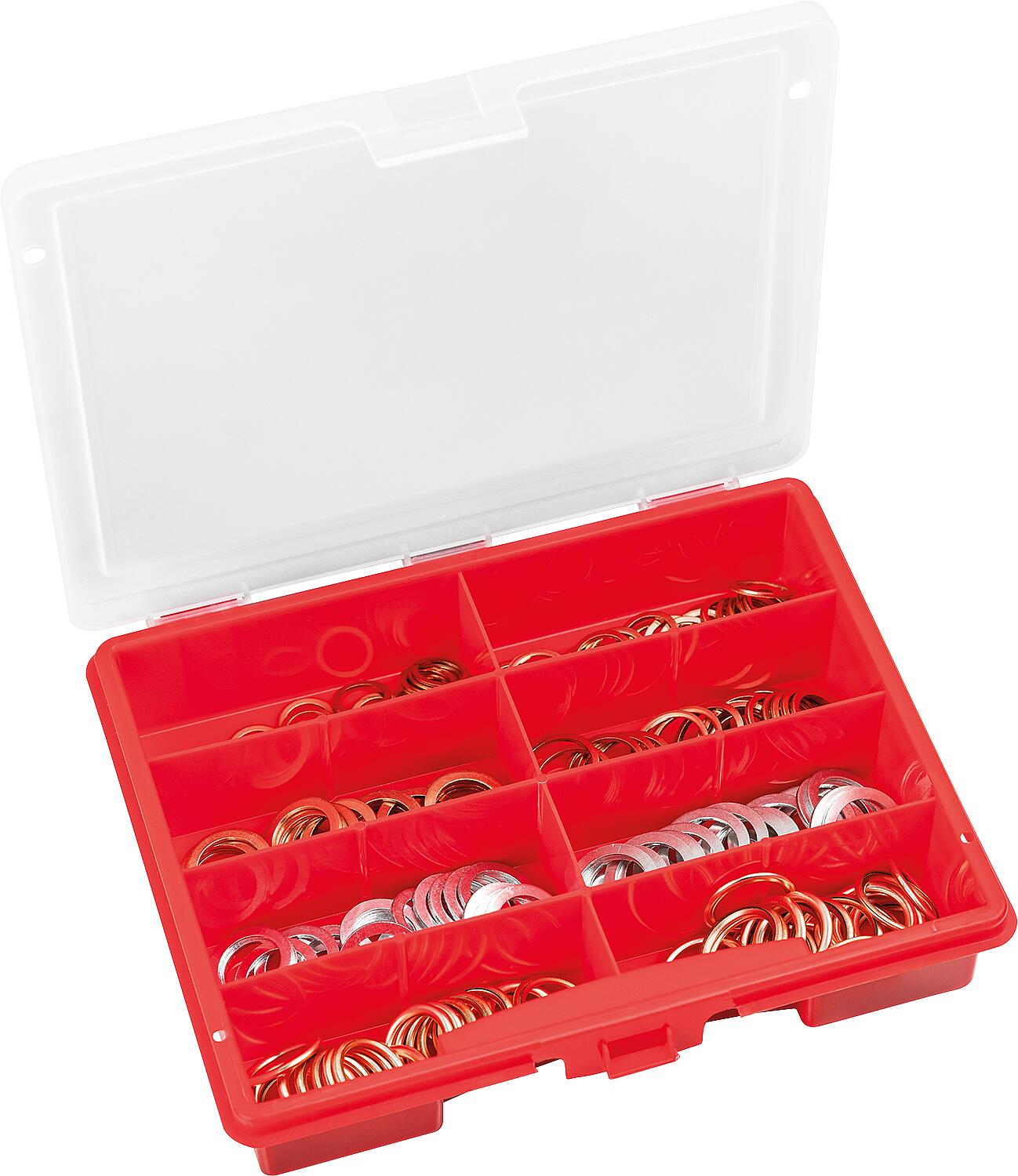 Assortiment de 160 joints toriques cuivre/aluminium, DIN 7603
