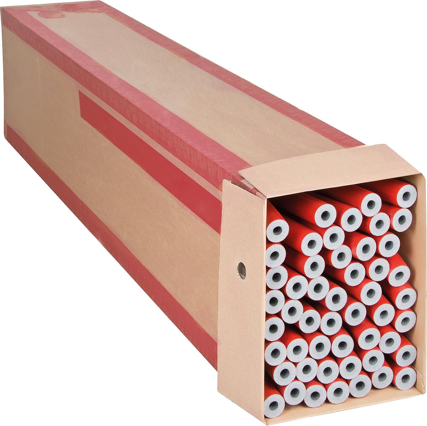 Robust insulating tubing 35 x 13 mm, length: 2 m, 48 meters PE-XT with protective skin, red
