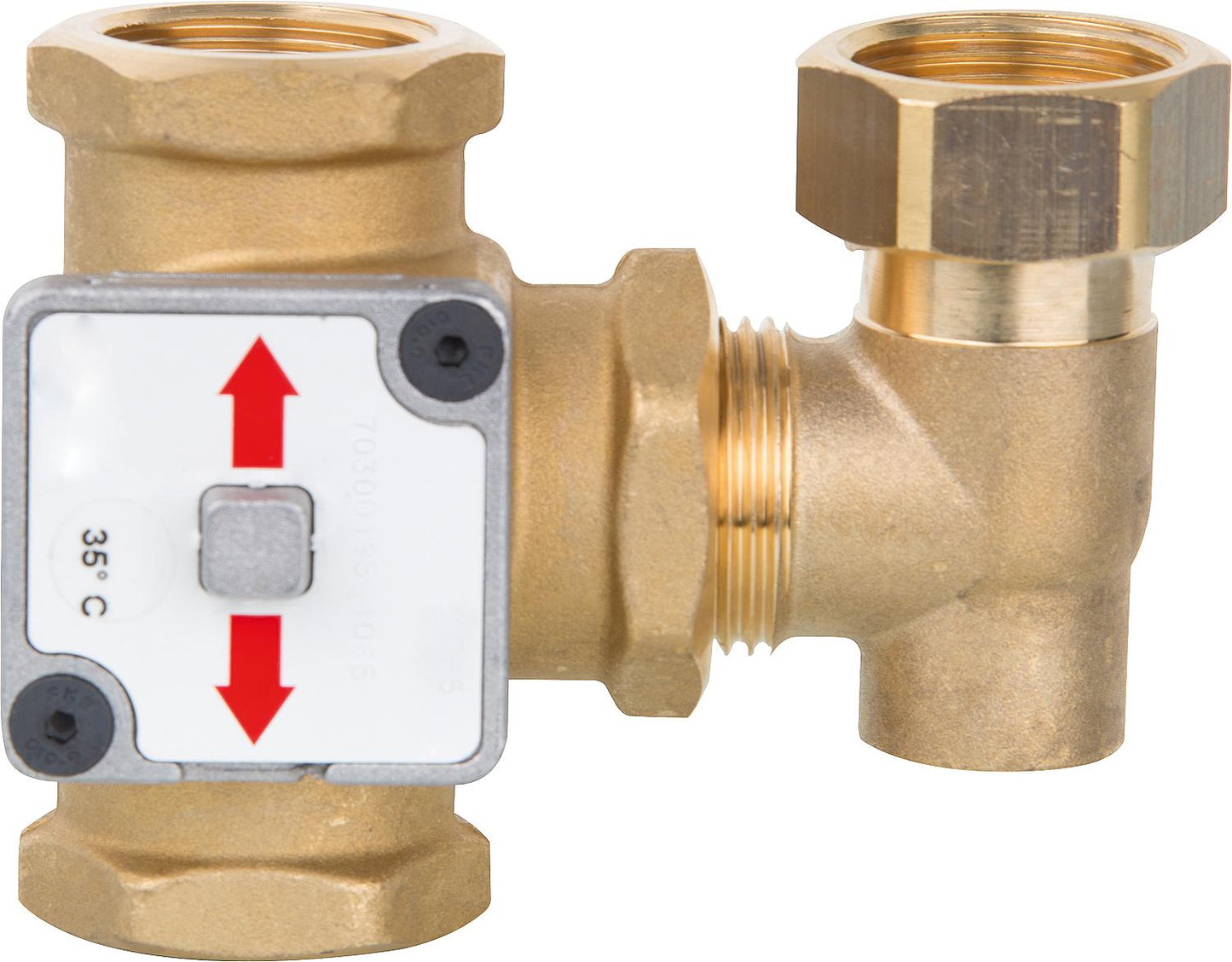 Diverter valve set for fresh water station, 35°C DN 25 (1")
