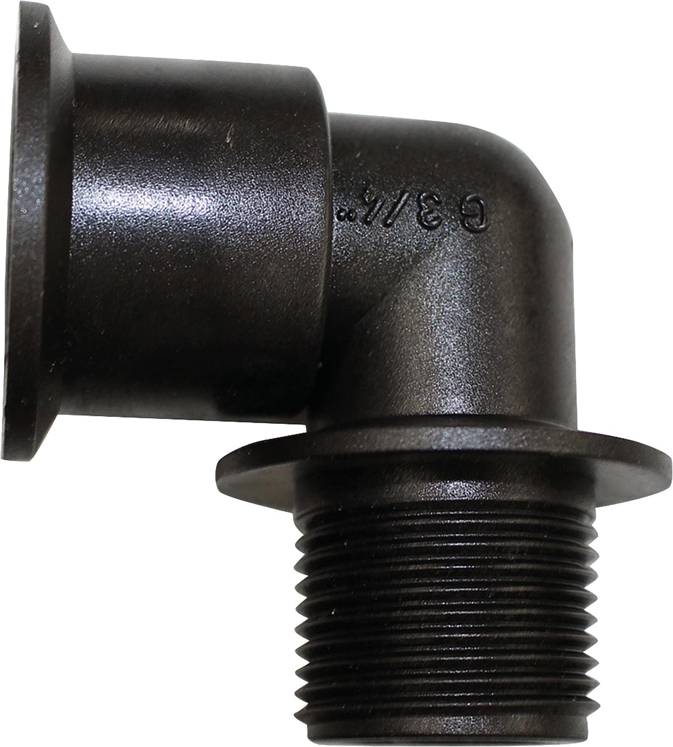 Pliez le plastique à 90° IT 3/4" x AG 3/4"