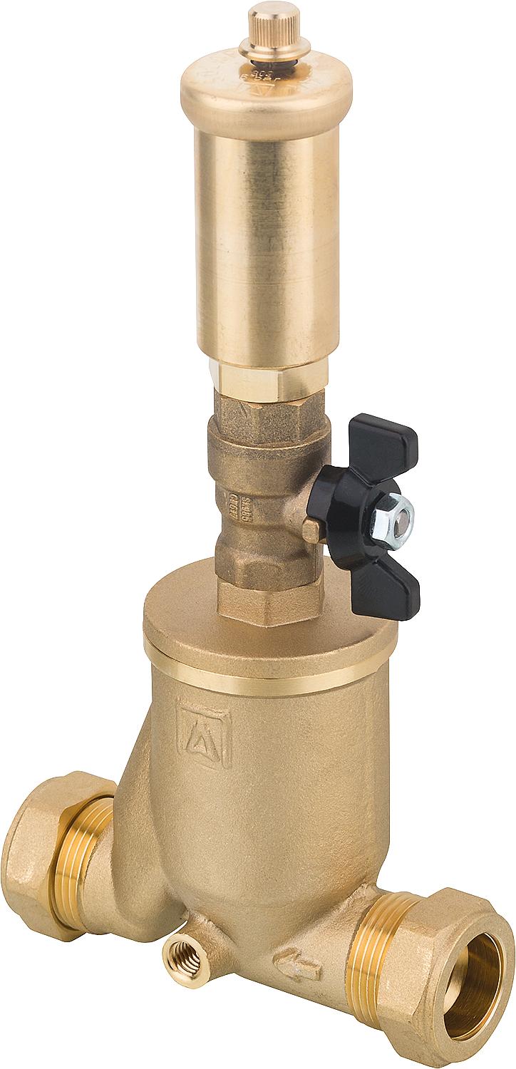 Séparateur d'air solaire combiné à une vanne à bille jusqu'à 150 °C max.