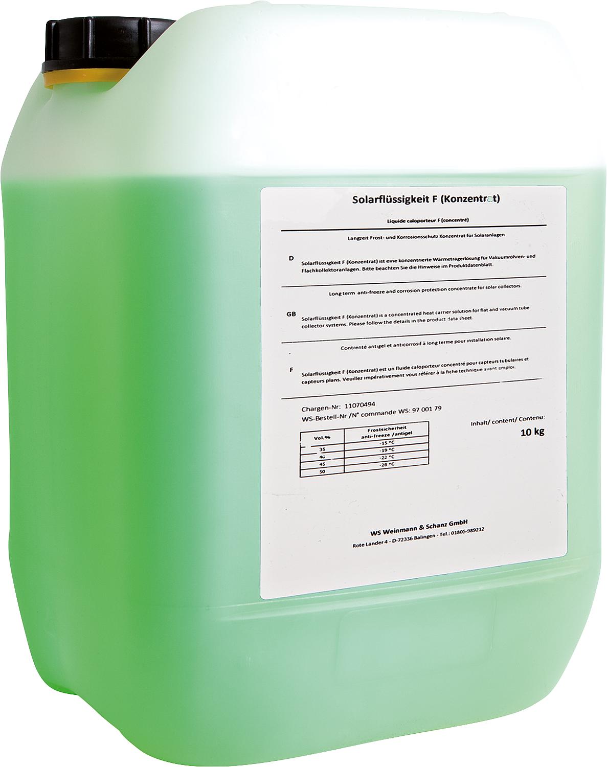 Solar-Wärmeträgerflüssigkeit Typ F, Konzentrat 10 l