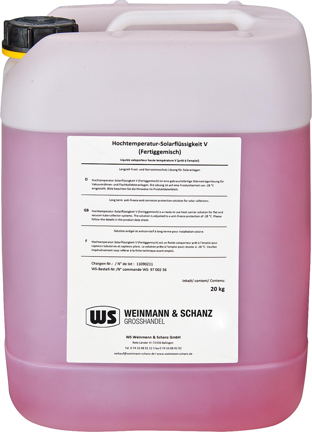 Fluide caloporteur solaire de type V, prêt à l'emploi