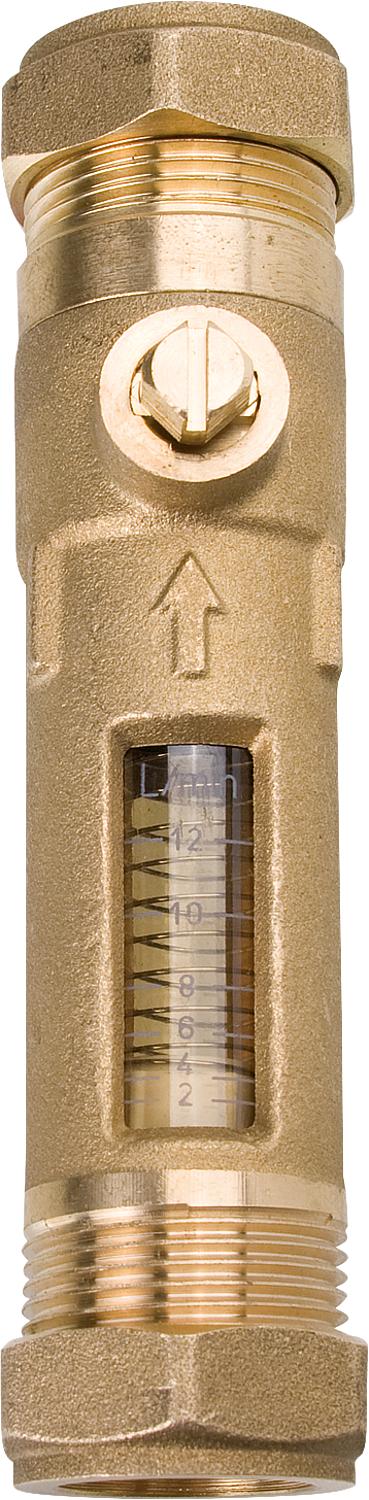 Easyflow flow meter, clamping ring d22 on both sides, flow rate 8-28 l/min