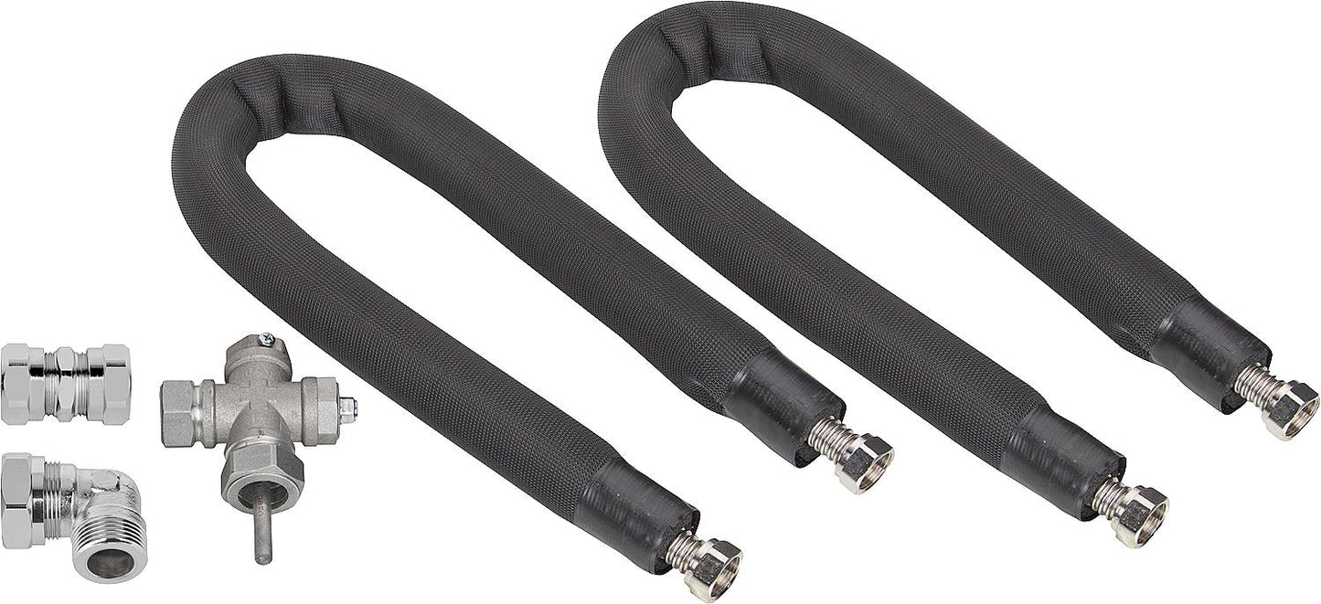 Aluminum collector connection set, basic set for 2 collectors with insulated roof entry, d=22mm