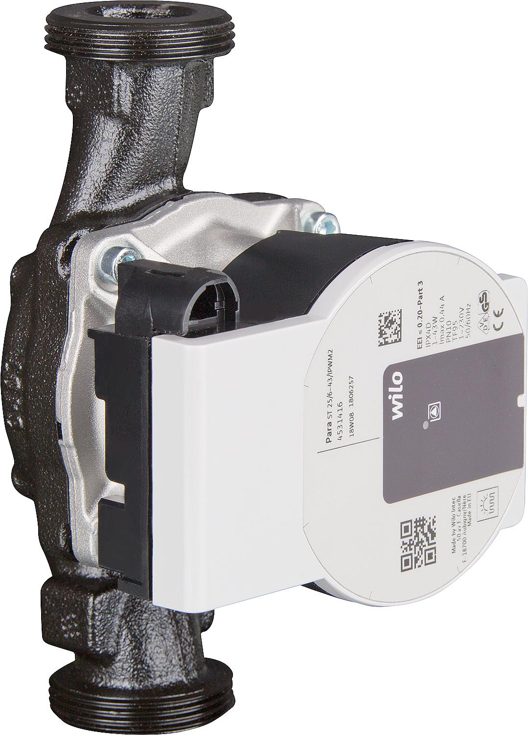 Umwälzpumpe Wilo Para ST25/6 PWM zu Solarstation Easyflow DN25, Baulänge 180mm