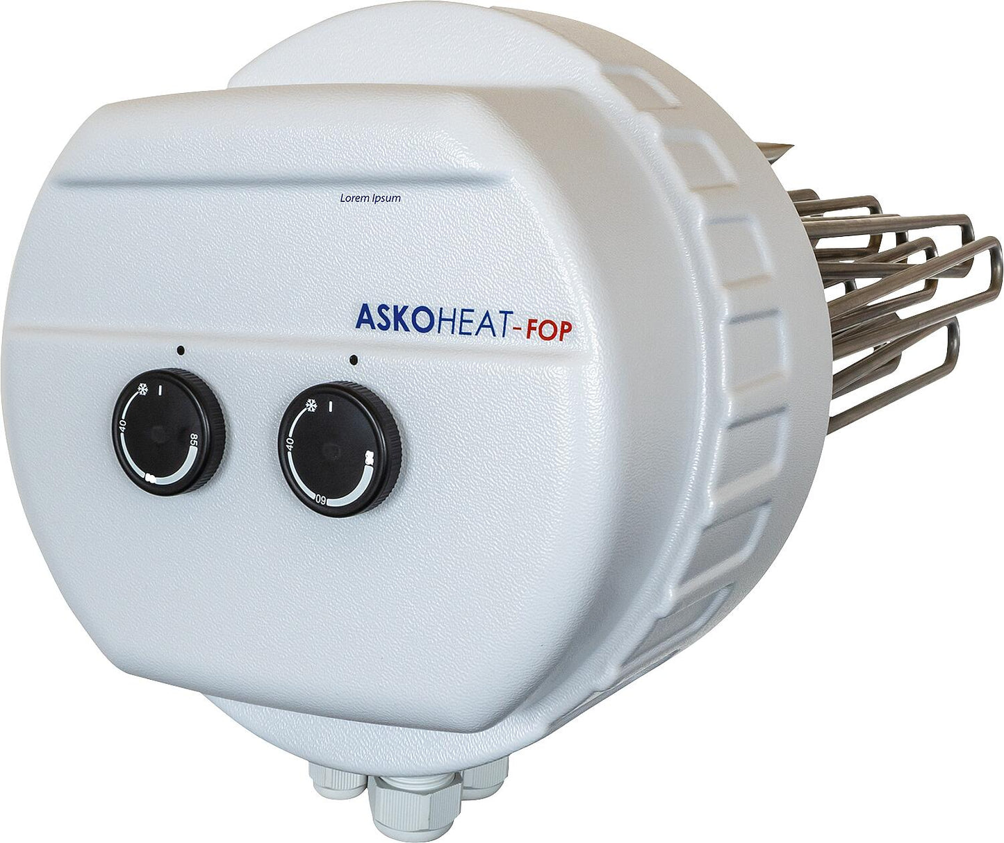 Flanschheizkörper Typ AHFOR-BI-OP, 18,0kW, 400V, stufenlos, Ø 280mm