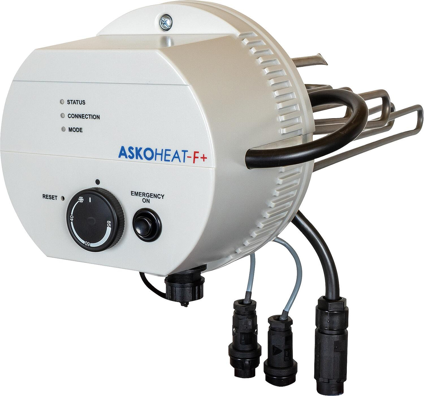 Flange radiator ASKOHEAT AHFR-BI-plus, 5.8kW, 400V, 7-stage, Ø 180 mm