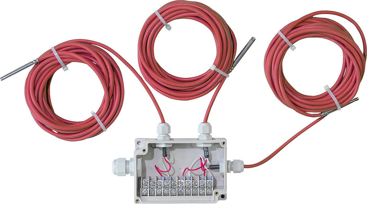 ASKOSENSOR sensor set, consisting of 3x PT1000 sensors and connection box