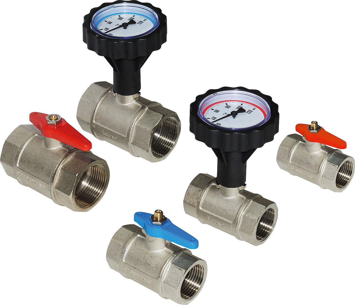 Ball valve connection set Easyflow Fresh 2, 80 L/min. without circulation