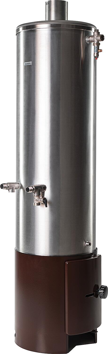 Pressure-resistant bath heater D100 - upper heater stainless steel 100L, lower heater 100/6 black, without MB