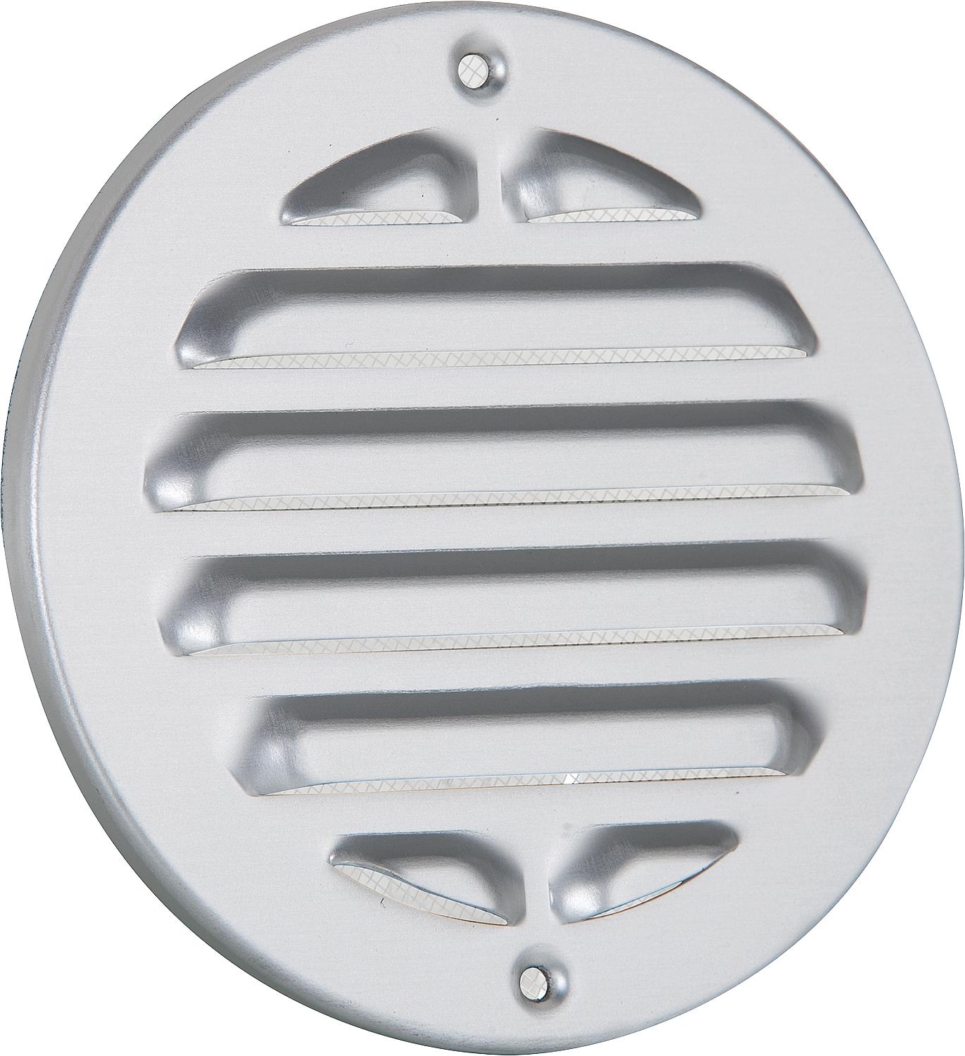 Wetterschutzgitter,rund,Alu 200 mm mit Insektenschutz und Schraublöcher