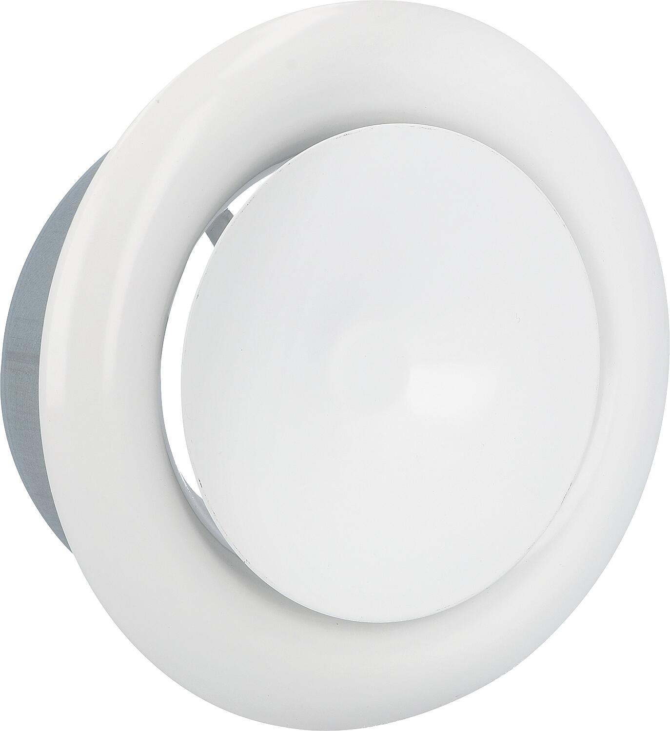 Tellerventil Abluft Stahlblech weiß