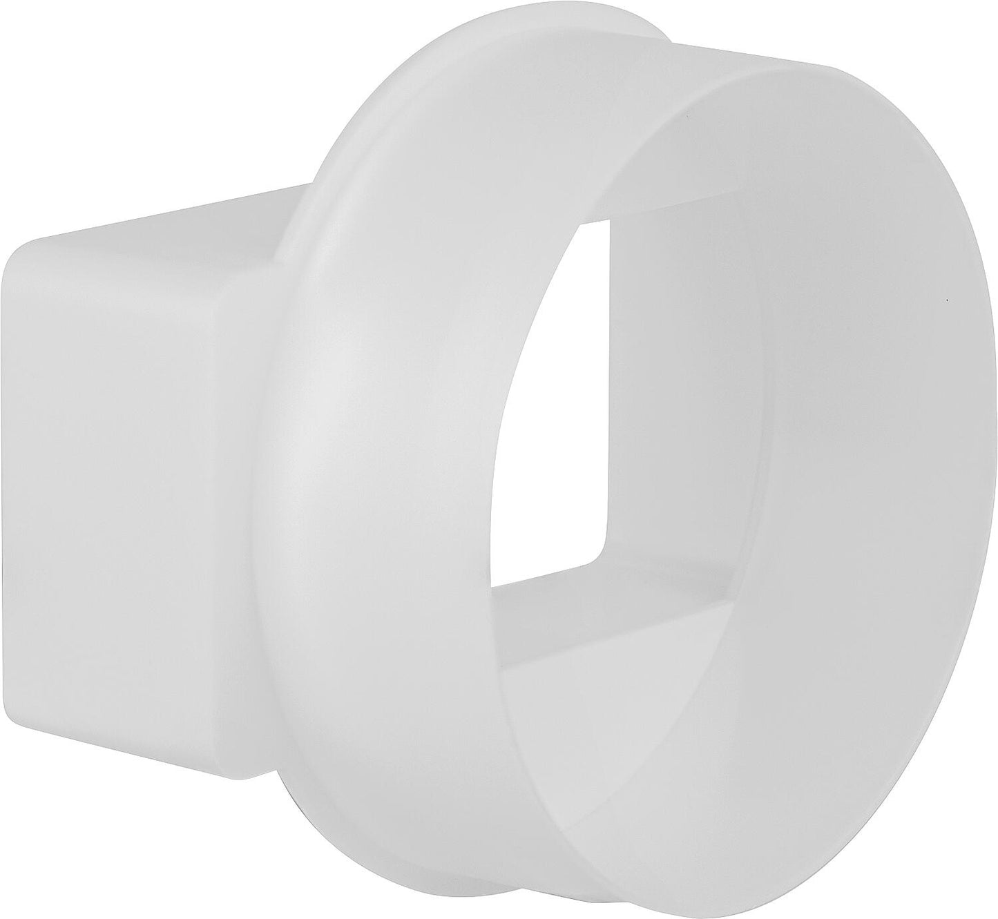 Übergangsstück Helios eckig/rund Ø100 mm auf 100 x 50 mm,Kunststoff weiss