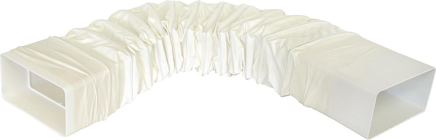 Flat duct bend FLBF 100 flexible 110 x 55 mm plastic white