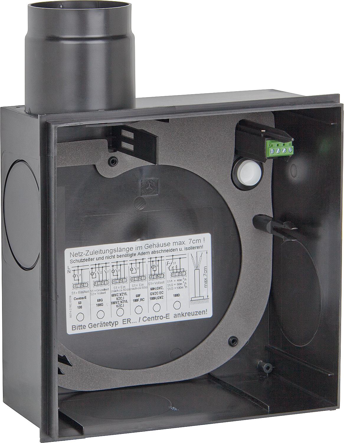 Flush-mounted housing for ventilation system ER ER-UP/G