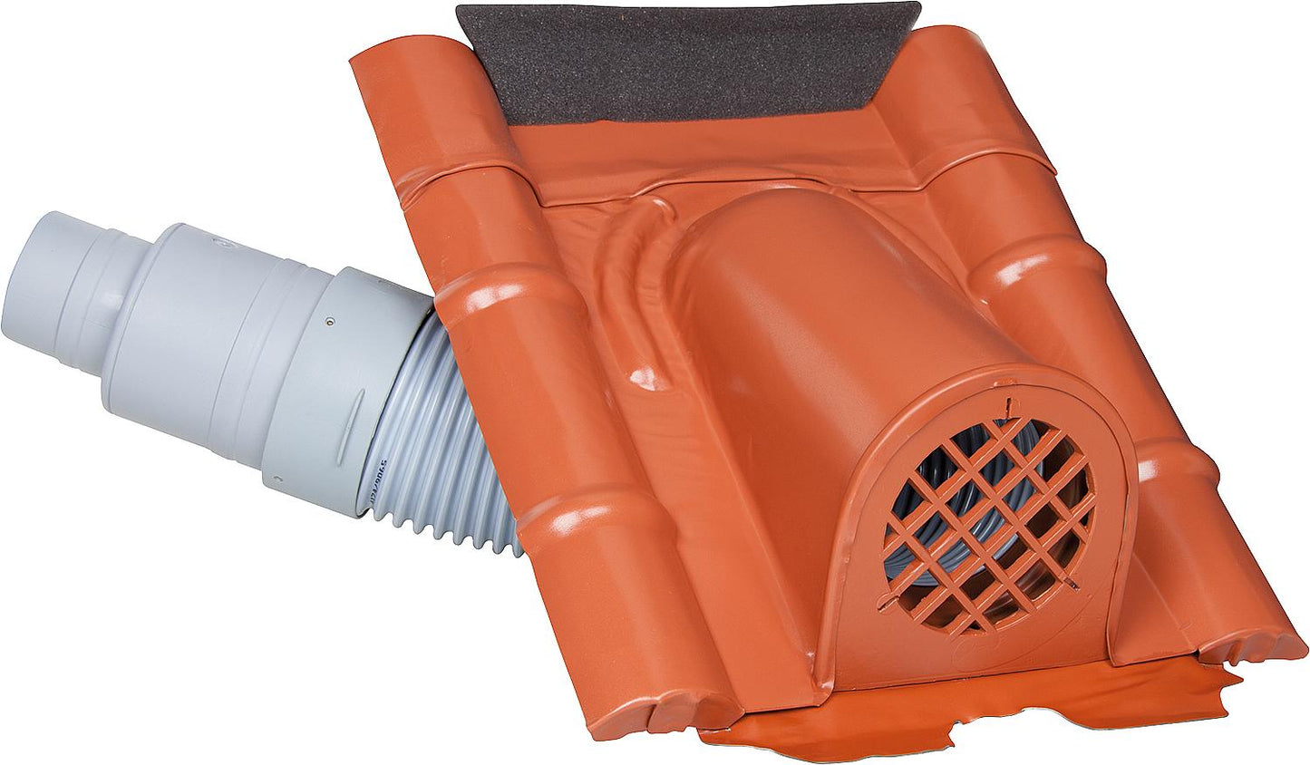 Hotte de ventilation type béton avec tuyau en PVC, noir-gris