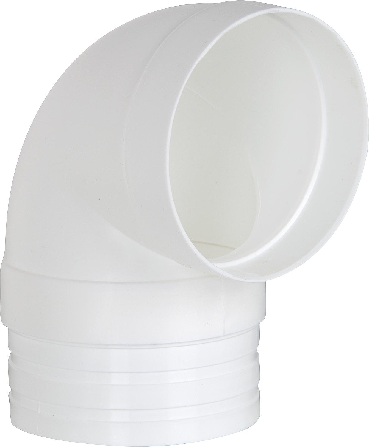 Deflection piece with DN 150 round nozzle, white