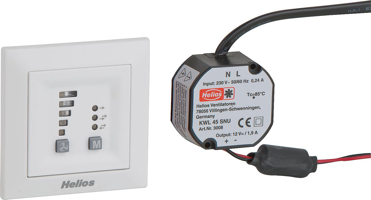 KWL 45 STS-UP Helios control unit for installation in flush-mounted box