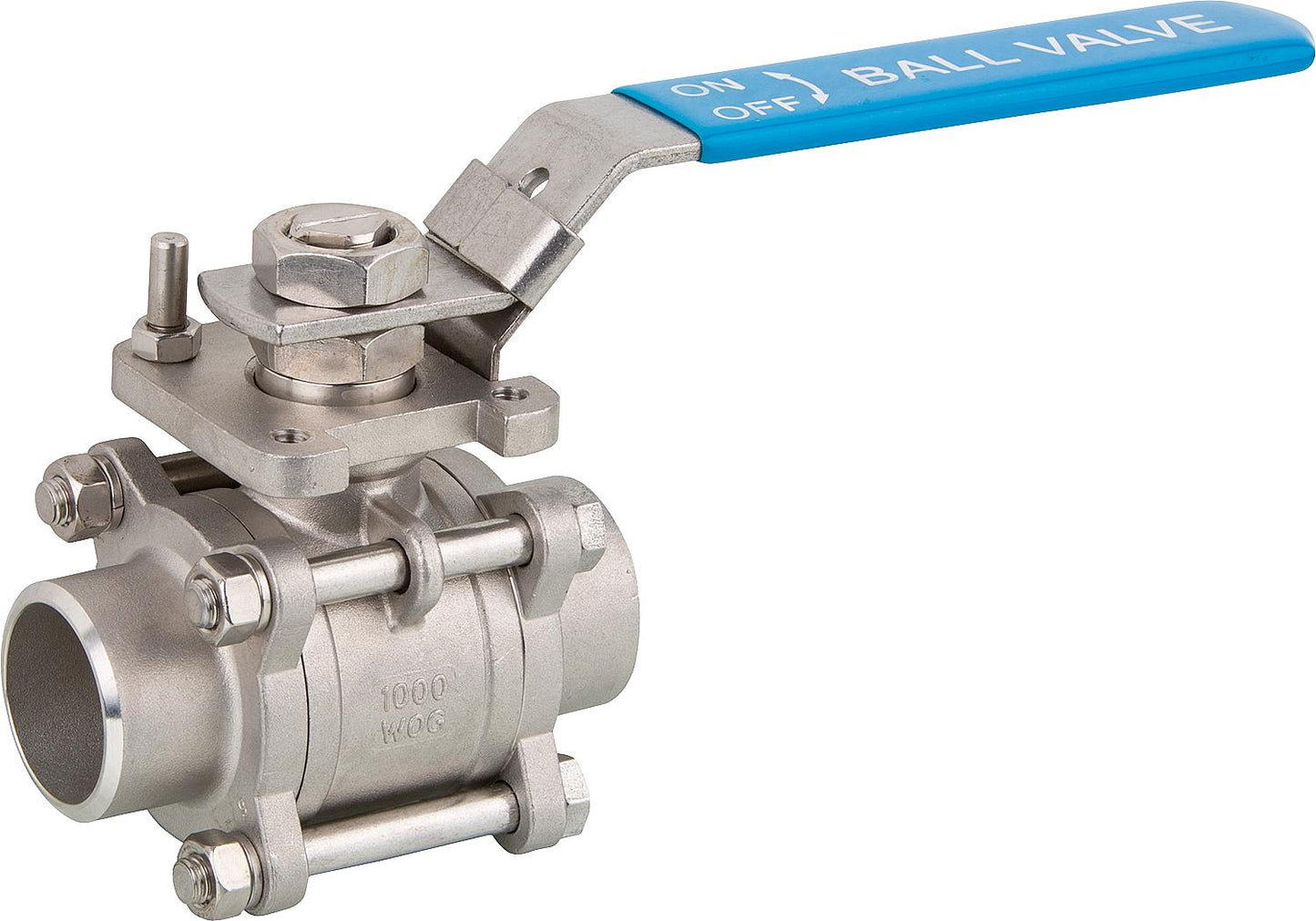 vanne à bille à souder en acier inoxydable