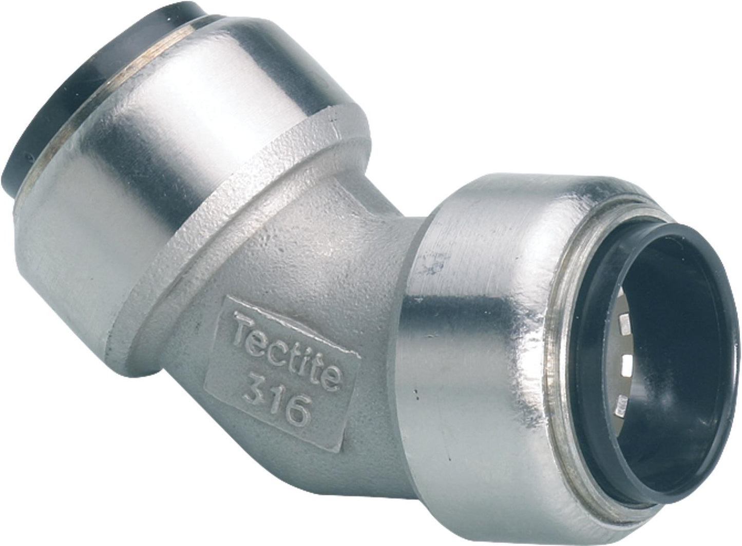 Stainless steel push-in fitting elbow 45° (i/i) 28 mm