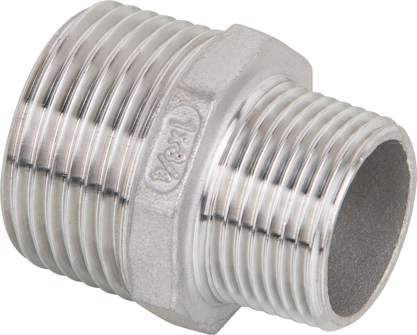 Double nipple, reduced 3/4" x 1/8", V4A