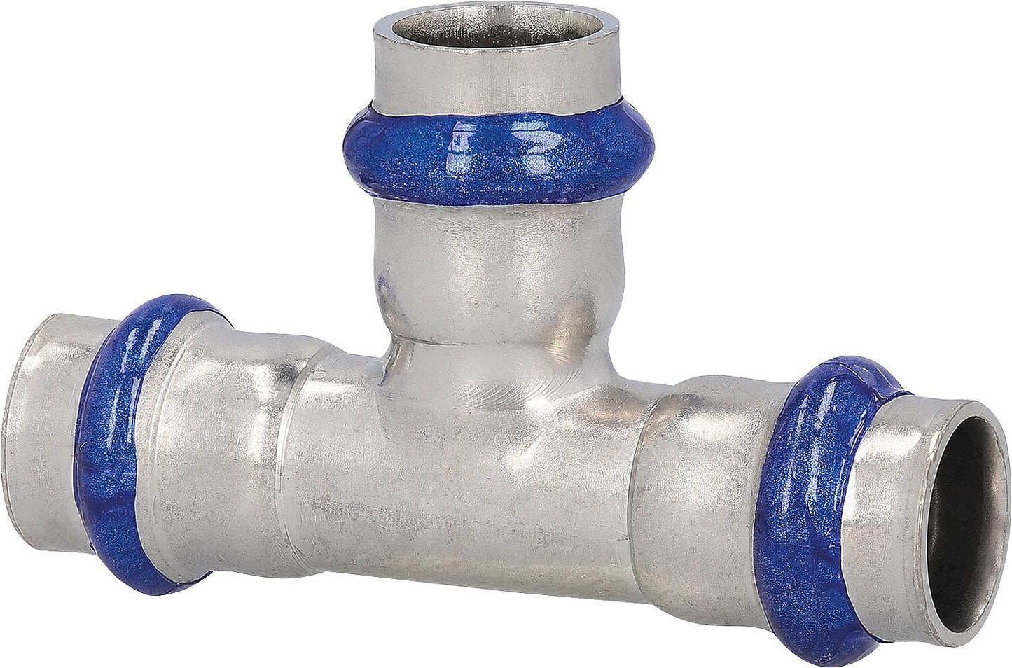 Raccord en T à sertir en acier inoxydable, profil en V, 54 mm