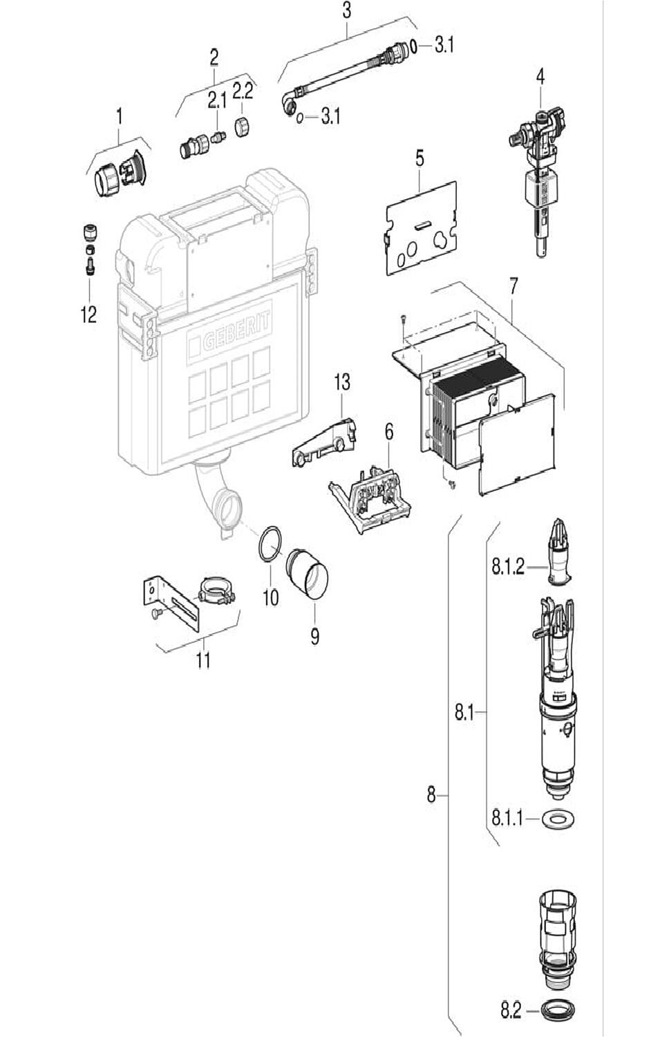 Lock nut for Sigma/Omega concealed cistern 241.857.00.1