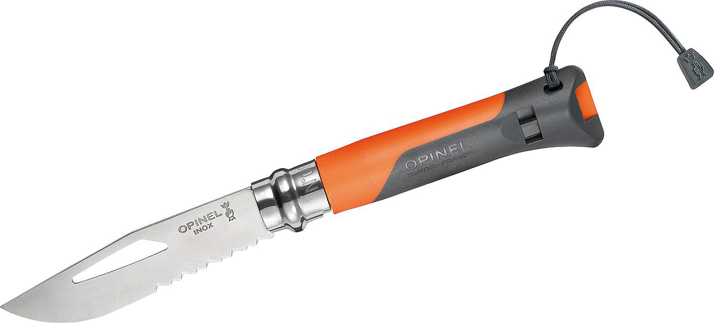 OPINEL 254268 n° 08 Couteau de poche d'extérieur, acier inoxydable, manche bleu