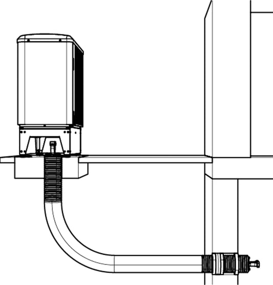 Wolf heat pump connection set, basement entry, DN200/32-3.0m, 2075164