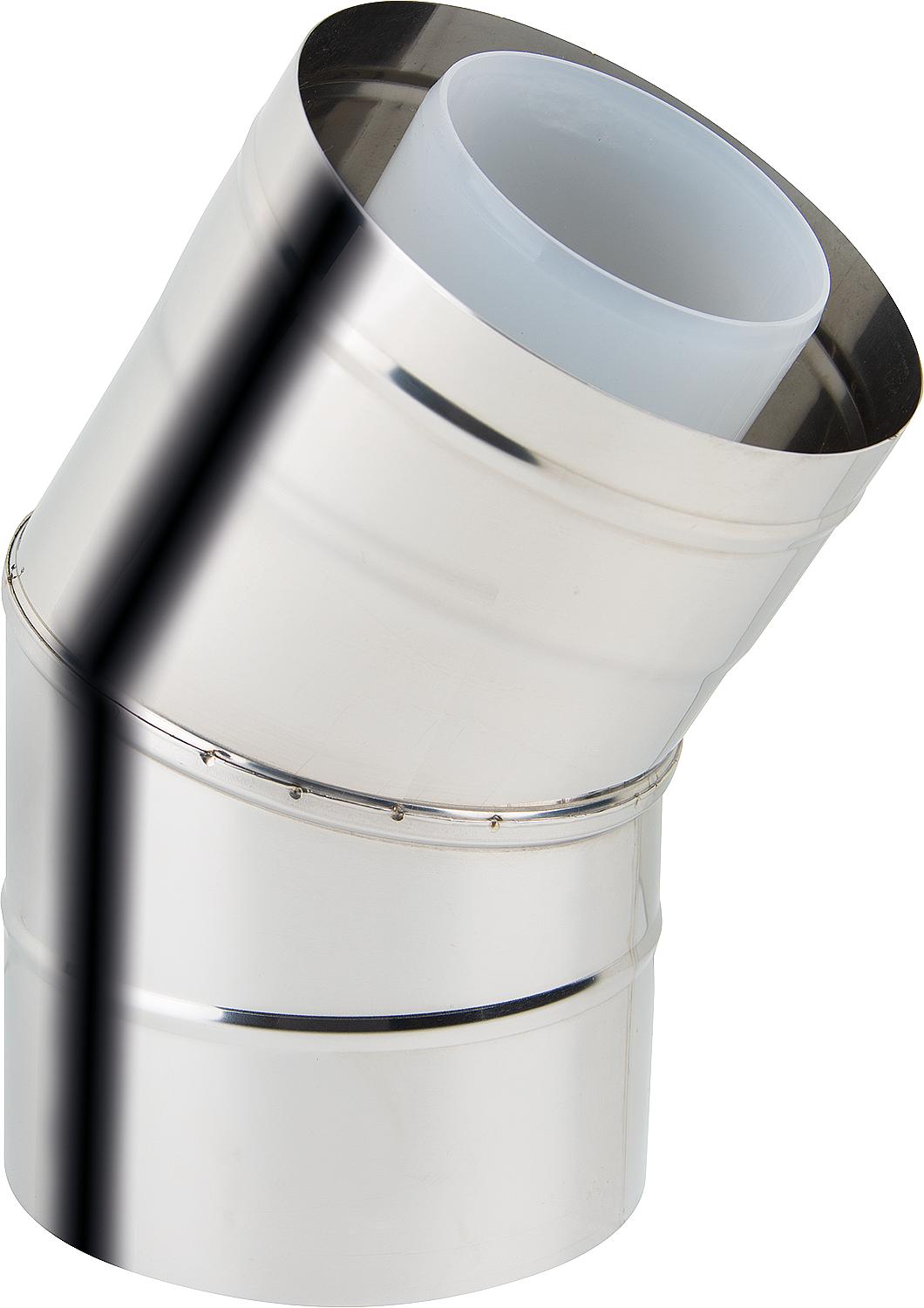 Wolf exhaust bend DN80/125, 30 degrees, stainless steel 2651762