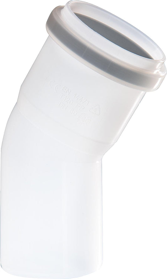 Wolf DN60 single-walled 30-degree plastic exhaust bend, 2651903