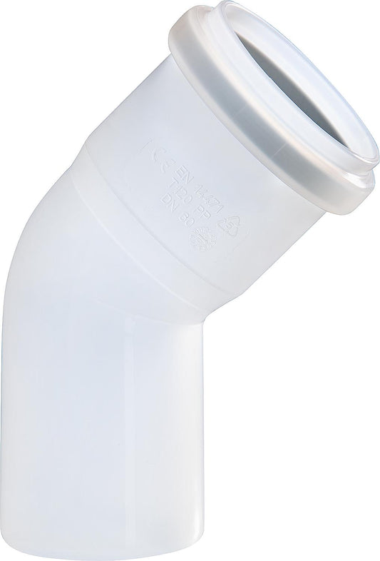 Wolf plastic exhaust bend, DN60 single-walled 45 degrees 2651904